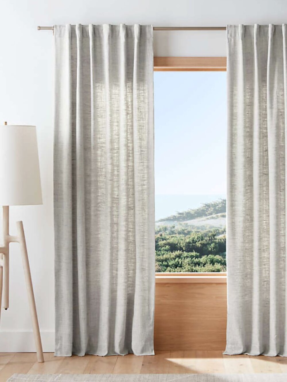 Crate and Barrel Reid natural curtain panel (1)